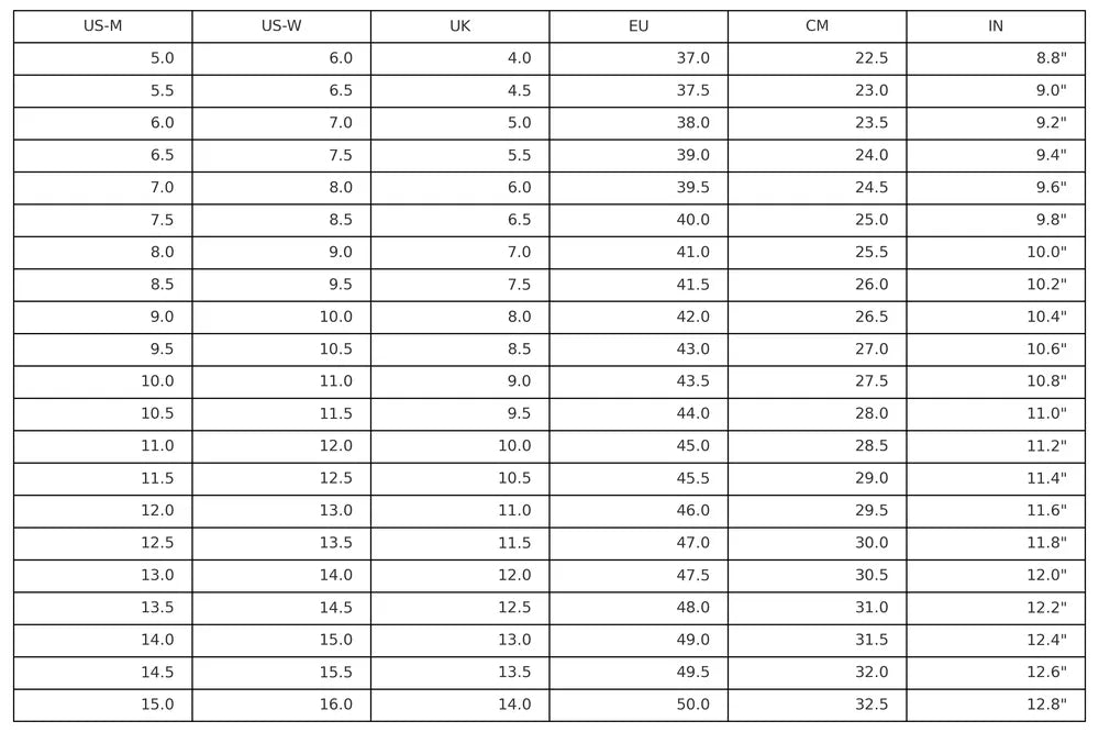 Li-Ning Way of Wade Shadow 6 Basketball Shoes “Fantasy” Size Chart