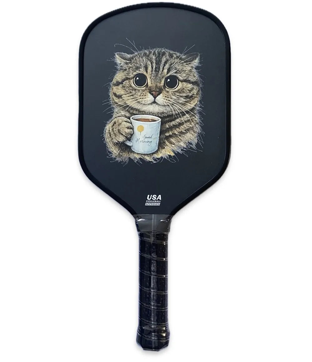 Morning Brew Cat 16mm T700 Carbon Fibre Pickleball Paddle